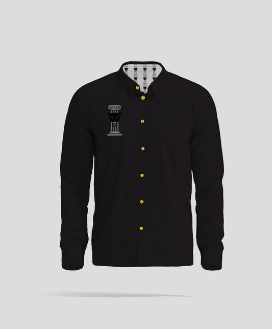 ZEZENAH Black Long-sleeve button down shirt